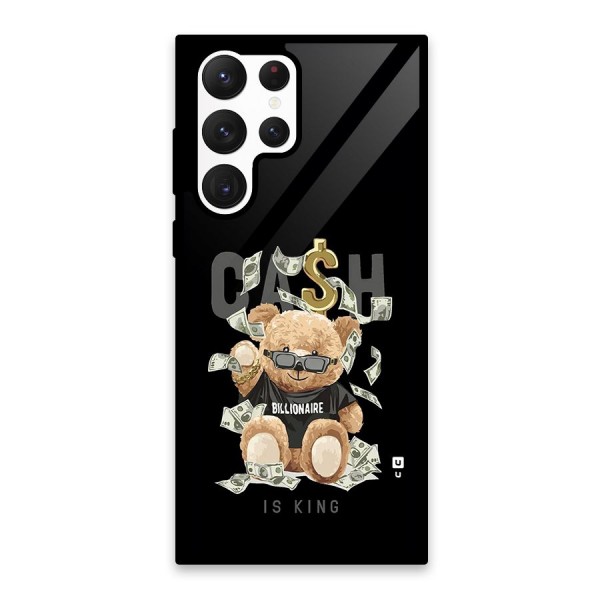 Billionaire Teddy Glass Back Case for Galaxy S22 Ultra 5G