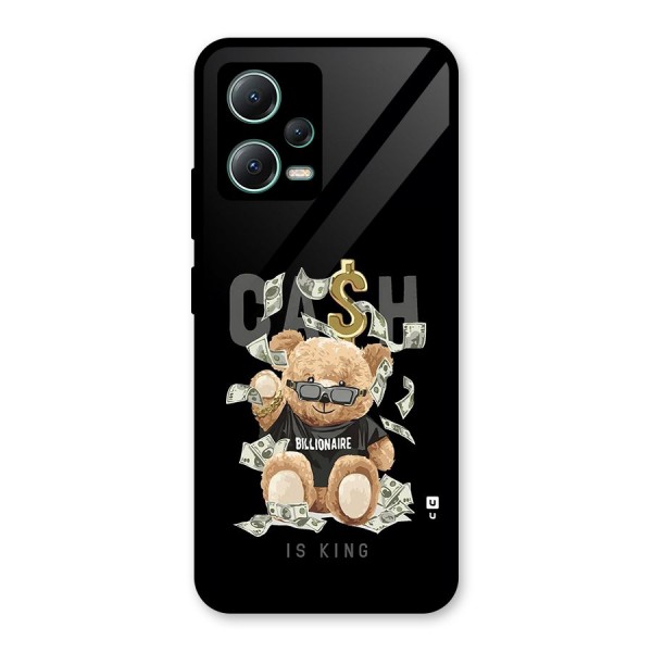 Billionaire Teddy Glass Back Case for Poco X5
