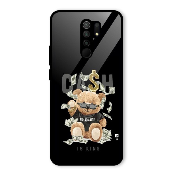 Billionaire Teddy Glass Back Case for Redmi 9 Prime