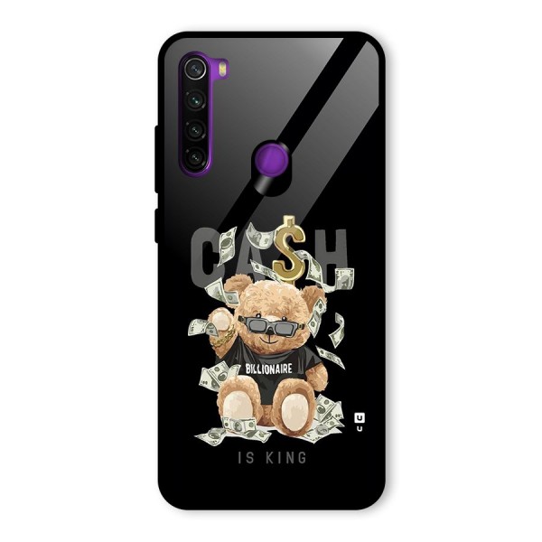 Billionaire Teddy Glass Back Case for Redmi Note 8