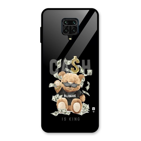 Billionaire Teddy Glass Back Case for Redmi Note 9 Pro Max