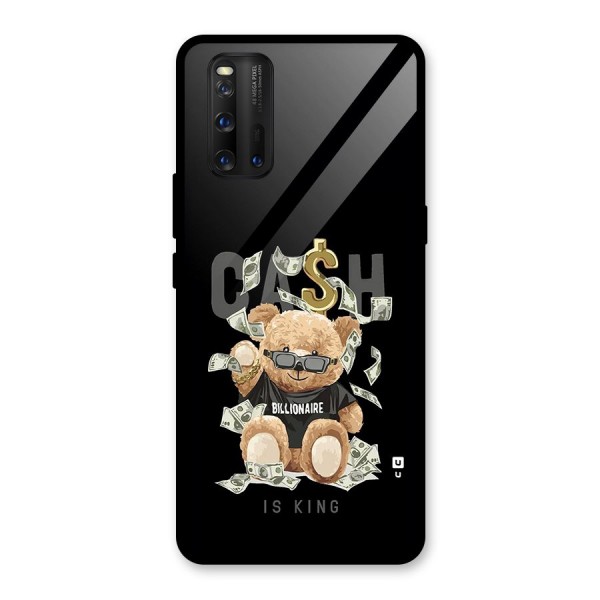 Billionaire Teddy Glass Back Case for Vivo iQOO 3