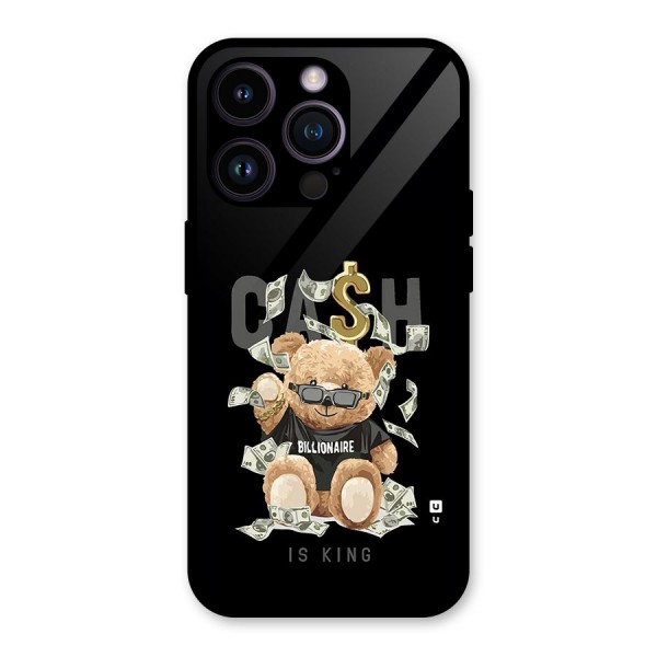 Billionaire Teddy Glass Back Case for iPhone 14 Pro