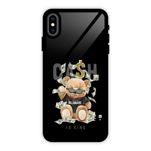 Billionaire Teddy Glass Back Case for iPhone XS Max