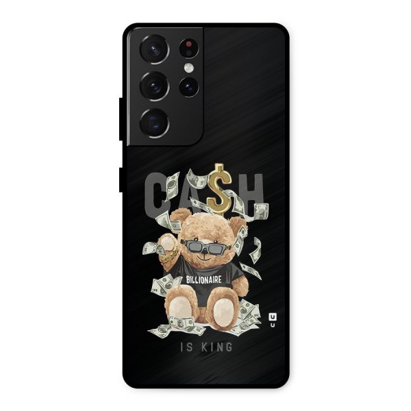 Billionaire Teddy Metal Back Case for Galaxy S21 Ultra 5G