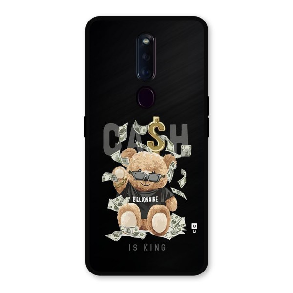 Billionaire Teddy Metal Back Case for Oppo F11 Pro