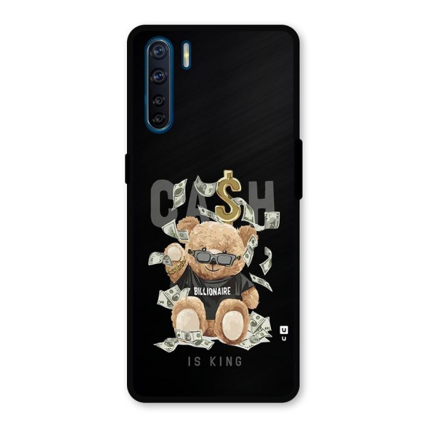 Billionaire Teddy Metal Back Case for Oppo F15