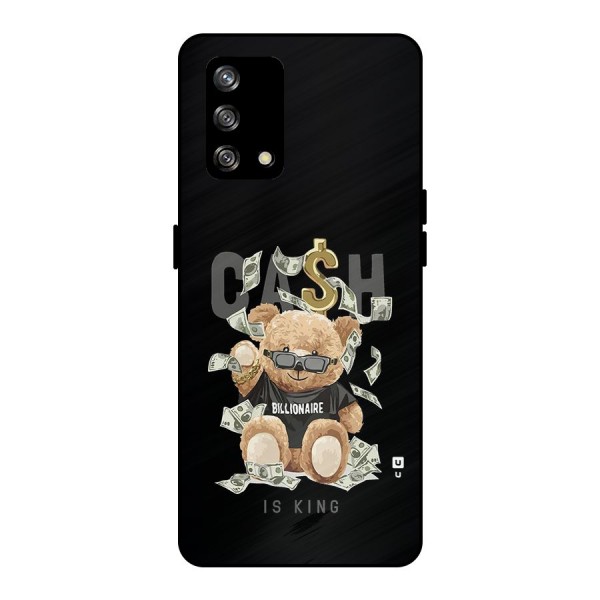 Billionaire Teddy Metal Back Case for Oppo F19