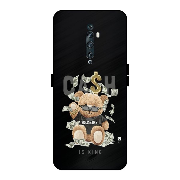 Billionaire Teddy Metal Back Case for Oppo Reno2 F