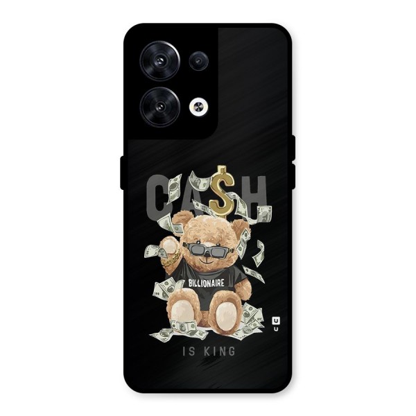 Billionaire Teddy Metal Back Case for Oppo Reno8 5G