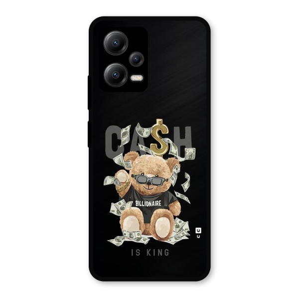 Billionaire Teddy Metal Back Case for Poco X5