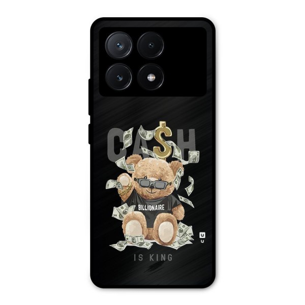 Billionaire Teddy Metal Back Case for Poco X6 Pro