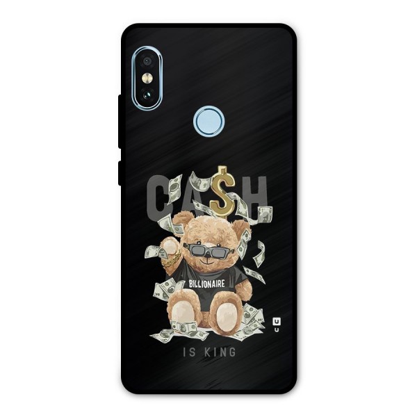 Billionaire Teddy Metal Back Case for Redmi Note 5 Pro