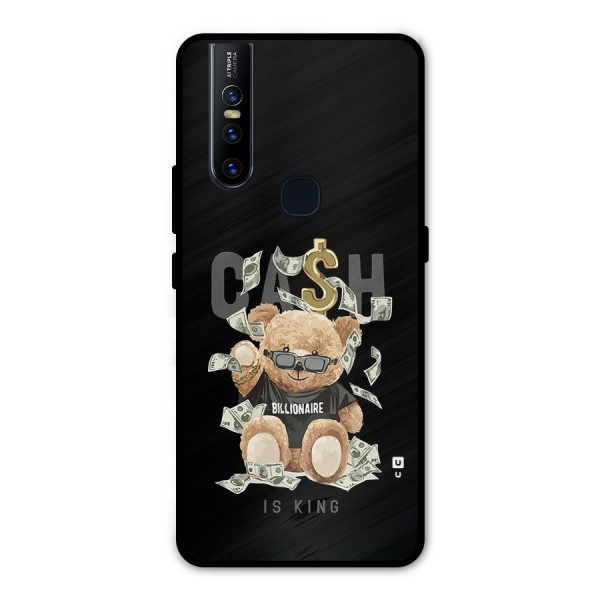 Billionaire Teddy Metal Back Case for Vivo V15