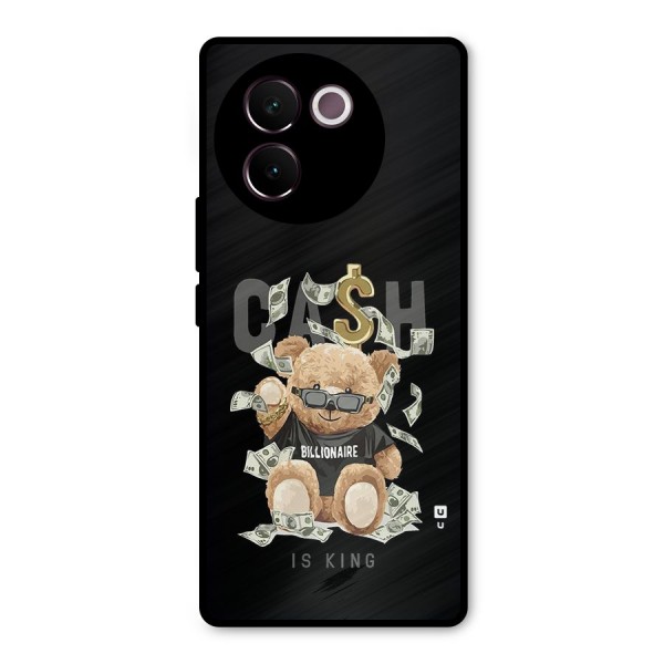 Billionaire Teddy Metal Back Case for Vivo V30e