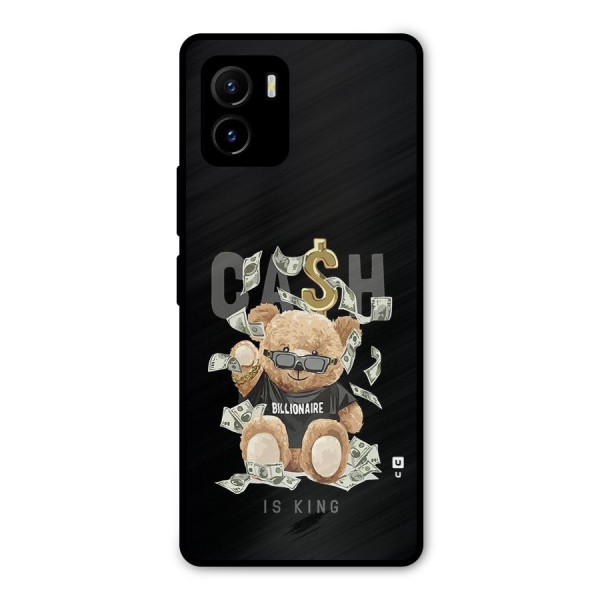 Billionaire Teddy Metal Back Case for Vivo Y15s