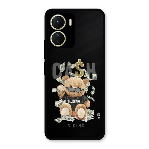 Billionaire Teddy Metal Back Case for Vivo Y16