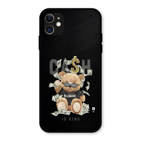 Billionaire Teddy Metal Back Case for iPhone 11