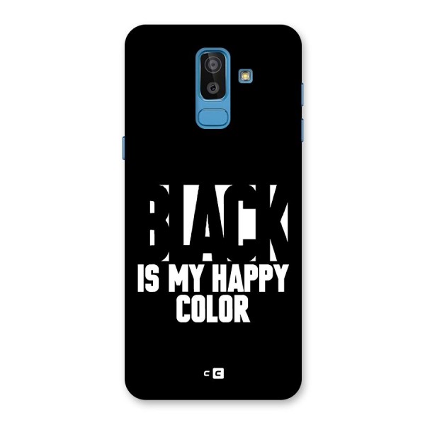 Black My Happy Color Back Case for Galaxy J8