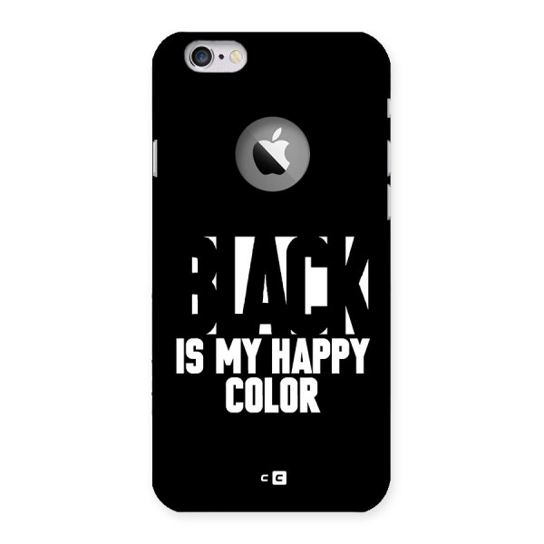 Black My Happy Color Back Case for iPhone 6 Logo Cut
