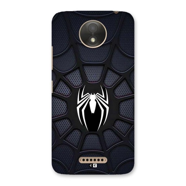 Black Web Back Case for Moto C Plus