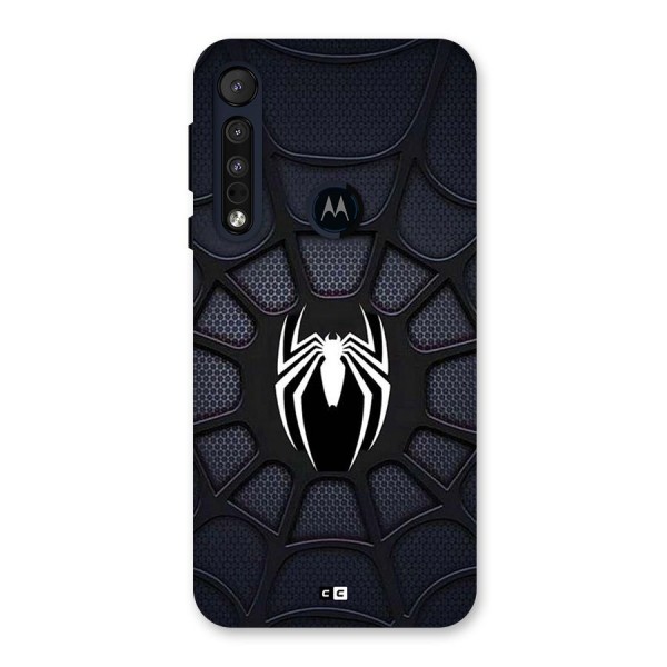 Black Web Back Case for Motorola One Macro