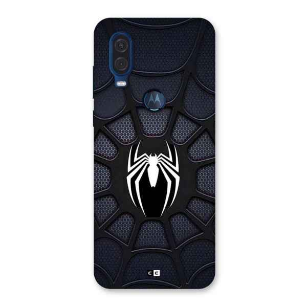 Black Web Back Case for Motorola One Vision