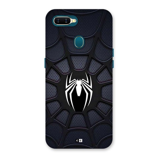 Black Web Back Case for Oppo A7