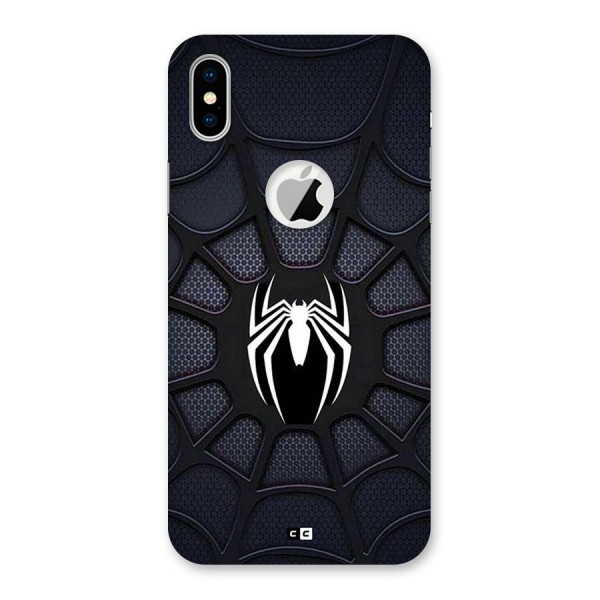 Black Web Back Case for iPhone X Logo Cut