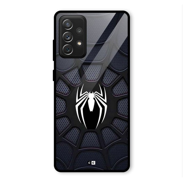 Black Web Glass Back Case for Galaxy A72