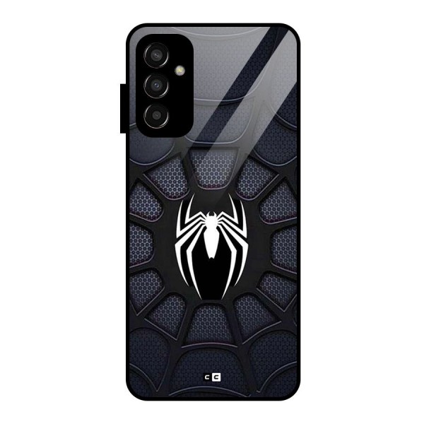 Black Web Glass Back Case for Galaxy F13