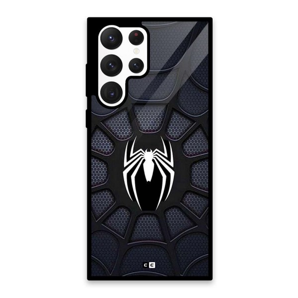 Black Web Glass Back Case for Galaxy S22 Ultra 5G