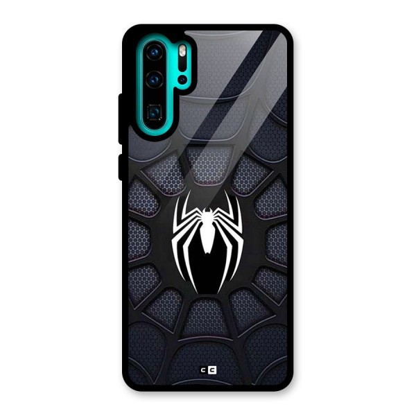 Black Web Glass Back Case for Huawei P30 Pro