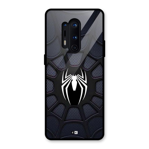 Black Web Glass Back Case for OnePlus 8 Pro