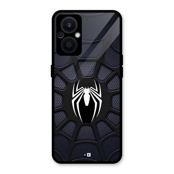 Black Web Glass Back Case for Oppo F21s Pro 5G