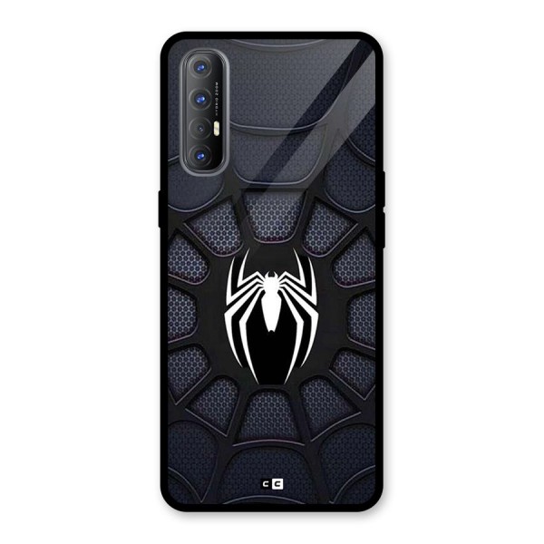 Black Web Glass Back Case for Oppo Reno3 Pro