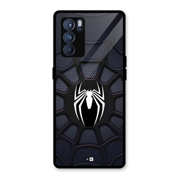 Black Web Glass Back Case for Oppo Reno6 Pro 5G