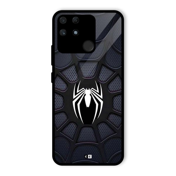 Black Web Glass Back Case for Realme Narzo 50A