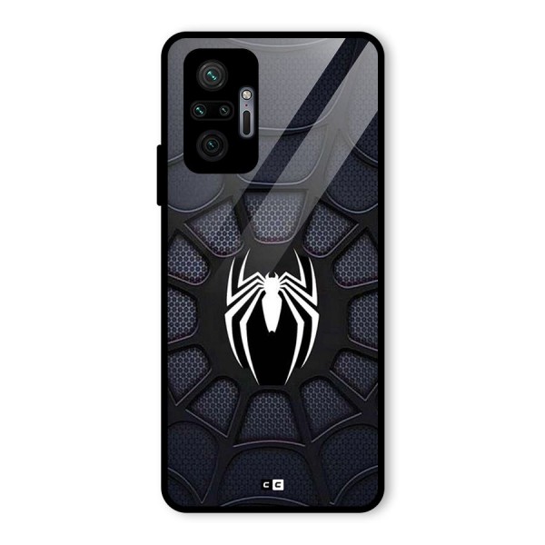 Black Web Glass Back Case for Redmi Note 10 Pro Max