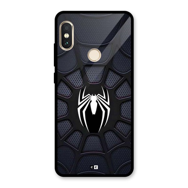 Black Web Glass Back Case for Redmi Note 5 Pro