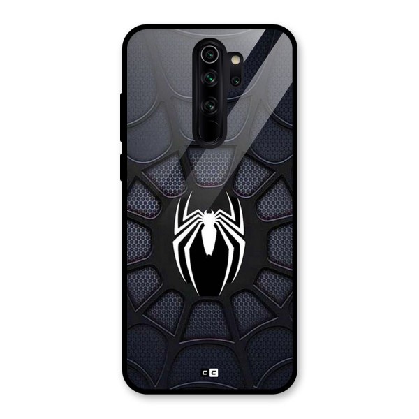 Black Web Glass Back Case for Redmi Note 8 Pro