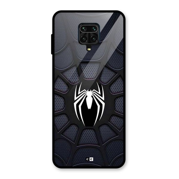 Black Web Glass Back Case for Redmi Note 9 Pro Max