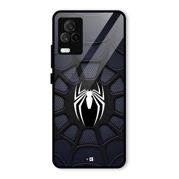 Black Web Glass Back Case for Vivo iQOO 7 Legend 5G