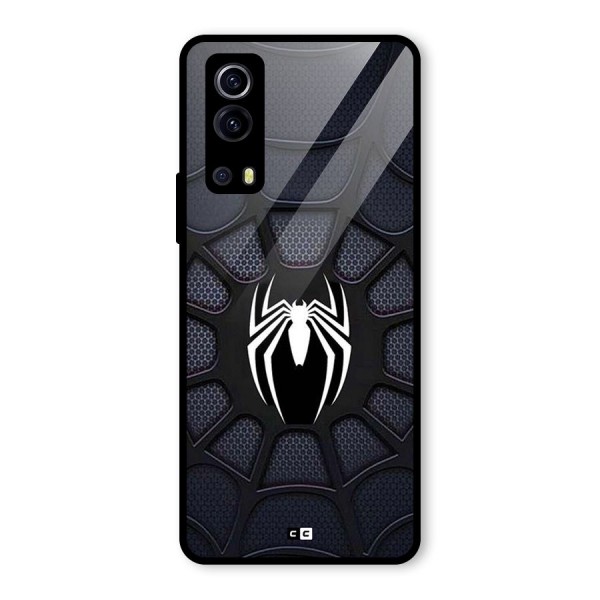 Black Web Glass Back Case for Vivo iQOO Z3