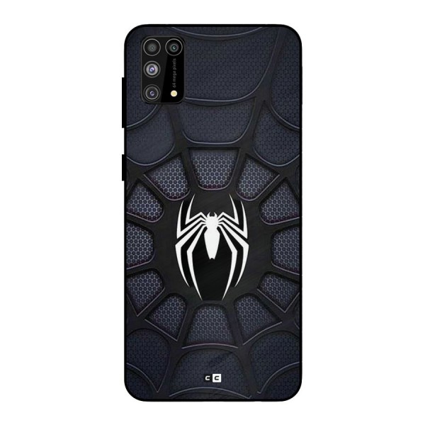 Black Web Metal Back Case for Galaxy F41