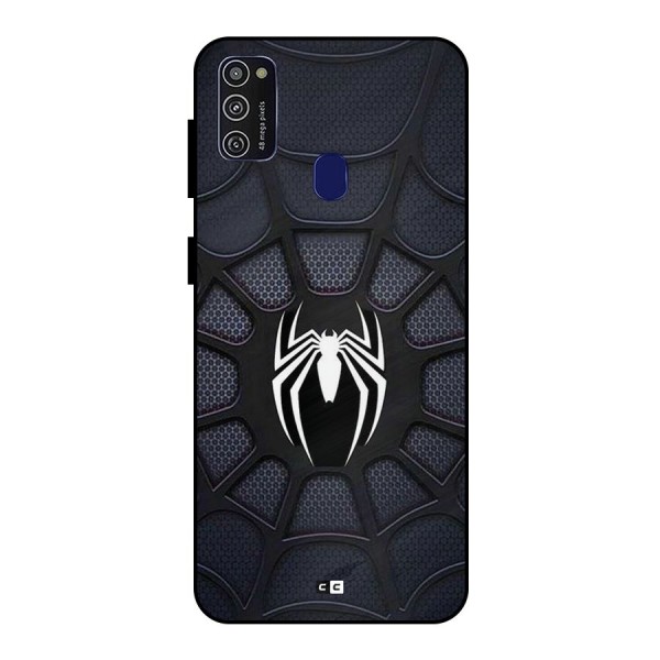 Black Web Metal Back Case for Galaxy M30s