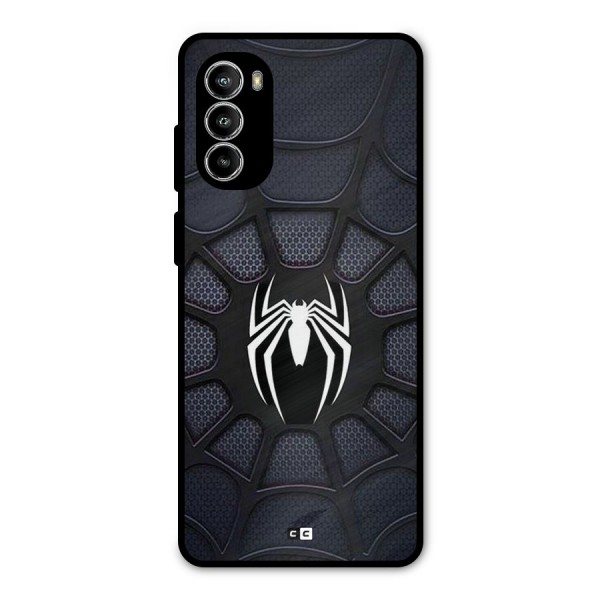 Black Web Metal Back Case for Moto G82