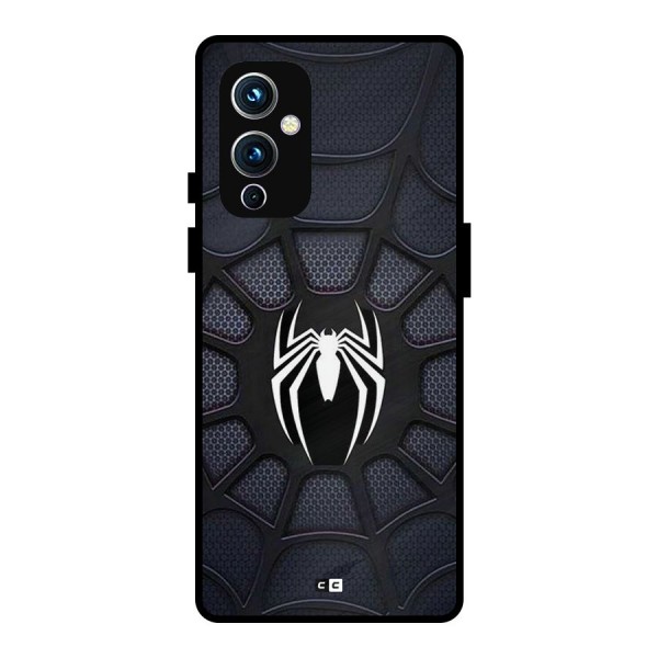 Black Web Metal Back Case for OnePlus 9
