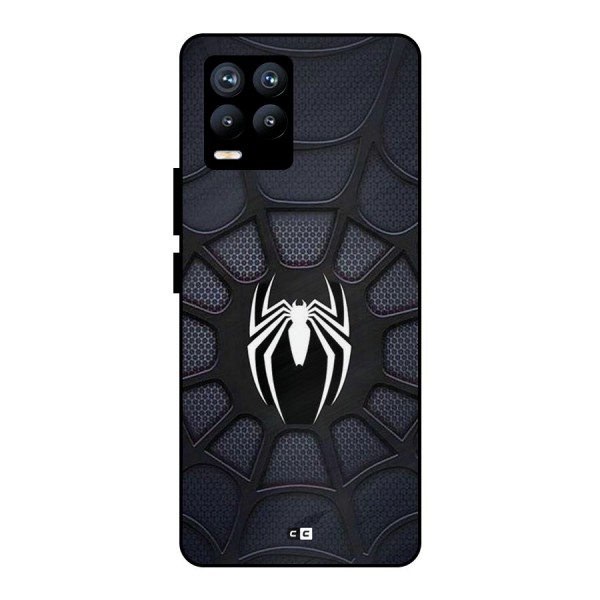 Black Web Metal Back Case for Realme 8 Pro
