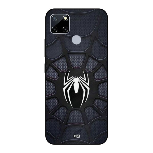 Black Web Metal Back Case for Realme Narzo 30A